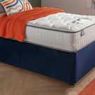 Silentnight single divan bed set in blue (British brand)