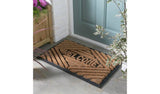 Argos Home Welcome Natural & Black Short Pile Doormat 75x45cm