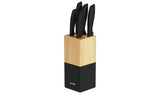 Salter 5 Piece Knife Block Set Black Kitchen Knife Set