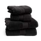 Habitat cotton supersoft black towel bale 4 piece, UK version