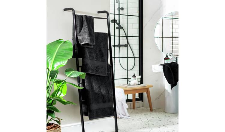 Habitat Egyptian cotton 4-piece towel set in slate grey, UK version