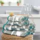 Habitat Geo Shape 4 Piece Towel Bale - Blue & Grey