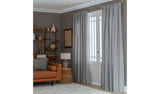 Habitat Herringbone Grey Fully Lined Pencil Pleat Curtains 168x183cm