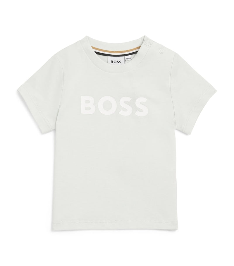 BOSS kids cotton T-shirt with logo (3 months-3 years) - British product