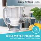 Aqua Optima Oria Water Filter Jug with 3 Filter Cartridge