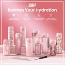 Ion8 rose pink water bottle 500ml, UK version