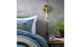 Argos Home Rayner Plug in Wall Light - Brass