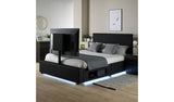 XR Living Ava Kingsize Black TV LED Bed Frame (British brand)