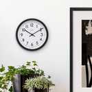Acctim Elstow Retro Analogue Wall Clock - Black