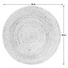 Habitat Braided Round Natural Jute Flatweave Rug 100cm, UK version