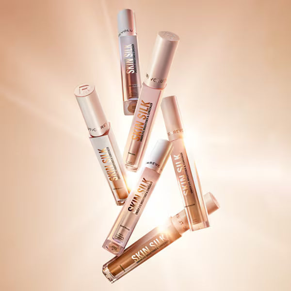 Revolution Skin Silk Brightener Concealer Tan Golden, imported from the UK