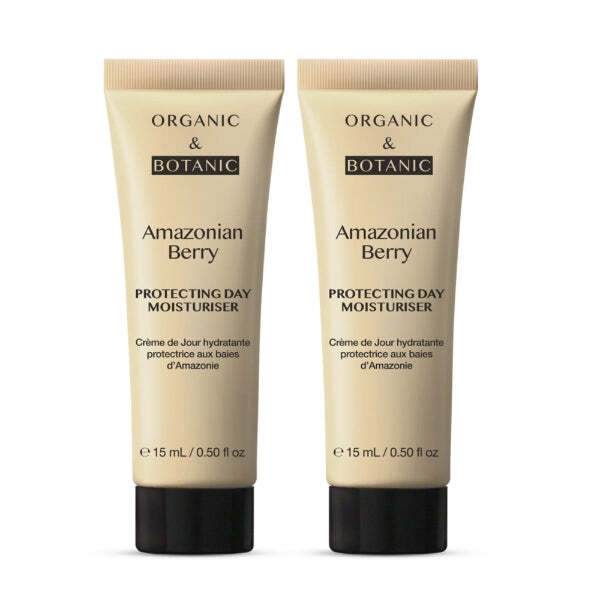 Organic & Botanic Amazonian Berry Day Cream 15ml Duo Kit, imported from the UK
