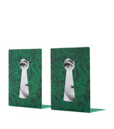 Fornasetti Serratura on Malachite Bookends