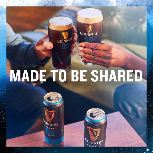 Guinness Draught 0.0% Alcohol Free Stout 4 x 440ml - McGrocer