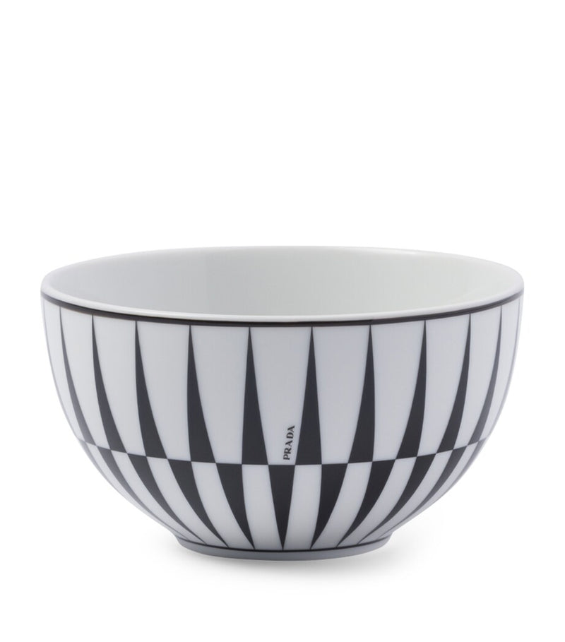Prada Stripes cereal bowls set of 2 12cm, imported from the UK