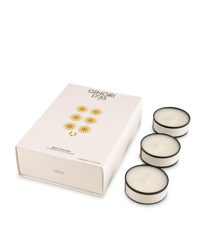 GINORI 1735 White Jealousy Scented Tea Light Candles (Pack of 12)