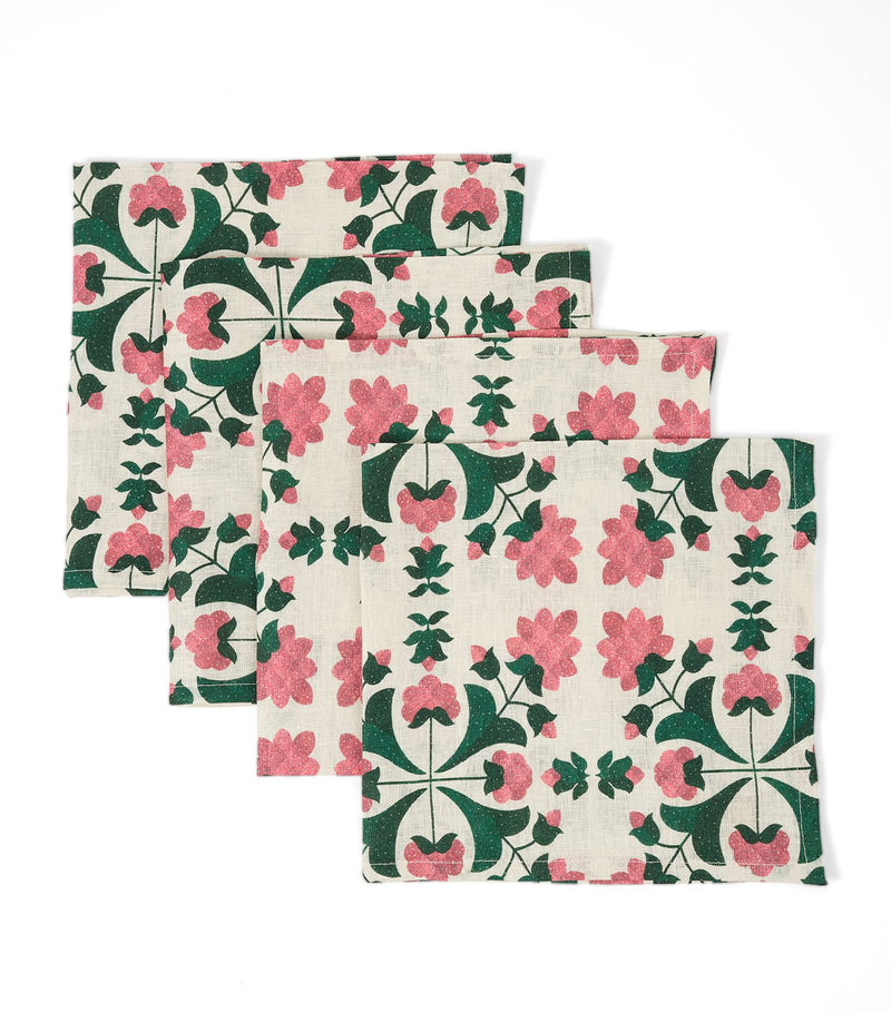 Cabana Magazine Garda linen napkins 50cm x 50cm set - British product