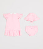 Givenchy cotton dress, bloomers and hat set for babies 1-18 months, UK version