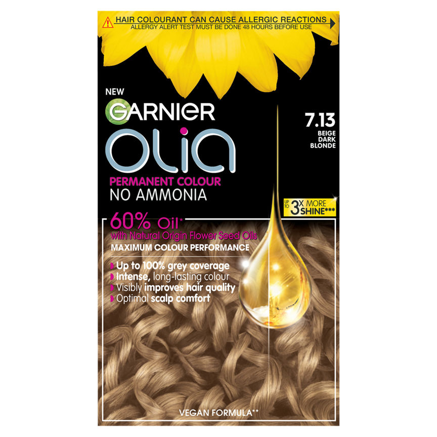Garnier Olia 7.13 Dark Beige Blonde Permanent Hair Dye - McGrocer
