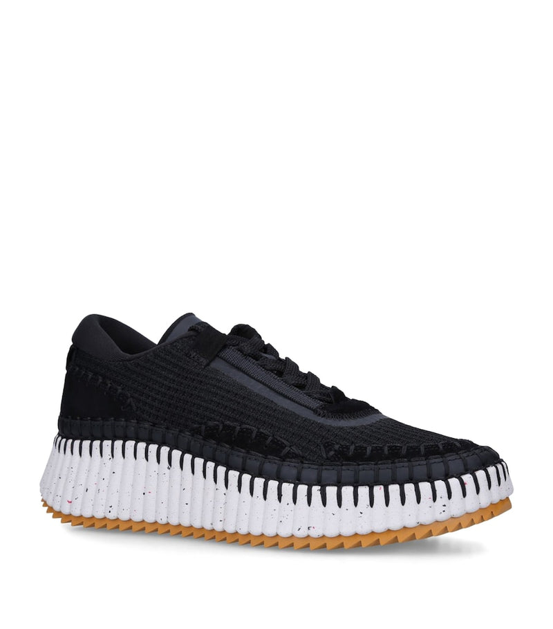 Lightweight Breathable Mesh Sneakers with Rubber Sole and Contrast Topstitching