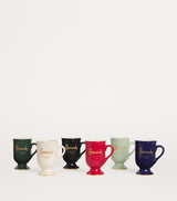 Pedestal Mug with Gold-Trimmed Base and Logo, 284ml Capacity, Approx. 13cm High
