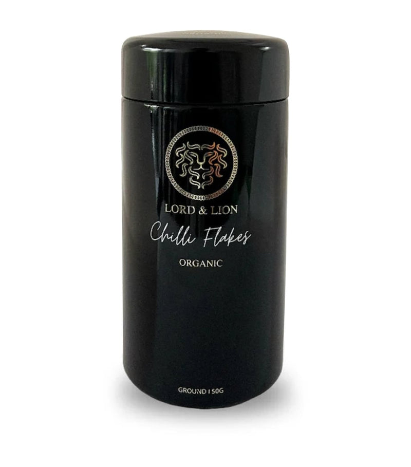 Lord & Lion organic chilli flakes 50g, UK version