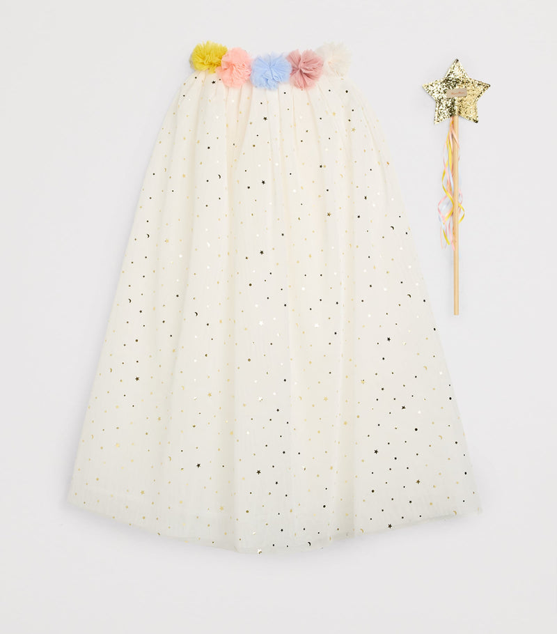 Meri Meri Pom-Pom Collar Cape, imported from the UK