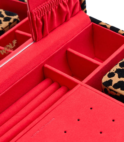 Leopard Print Medium Jewellery Box with Detachable Ring Box
