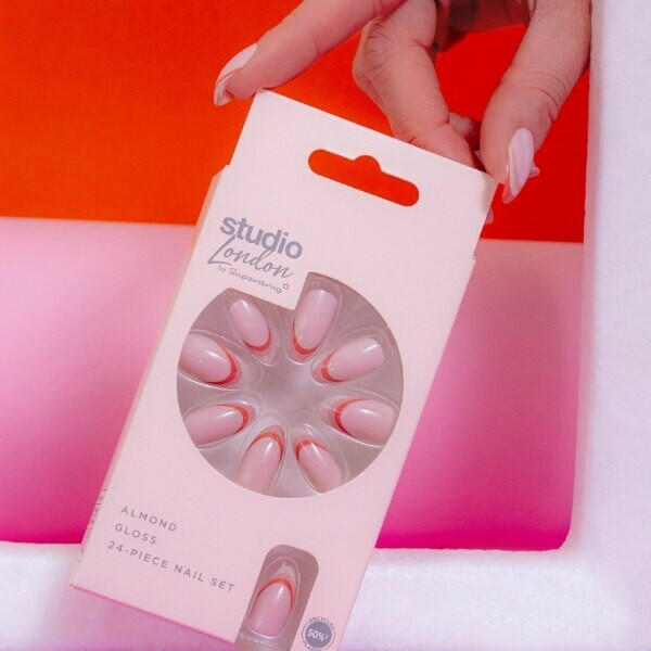 Superdrug Studio London False Nails Red Pink Cream Tips GOODS Superdrug