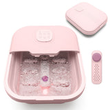 Rio Deluxe Foldaway Foot Bath Spa Pink Electronic Foot Care