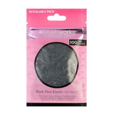 Brushworks Black Flexi Elastic Hair Bands Pack 100