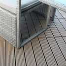 Workpro Decking Tiles 4 Pieces - Brown-Slatted