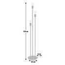 Habitat exposed bulb 3 light floor lamp black, UK version