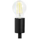Habitat exposed bulb 3 light floor lamp black, UK version