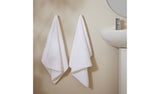 Home Essentials Plain 2 Pack Hand Towels Super White 50x80cm