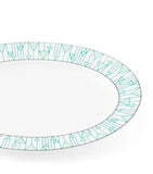 Prada medium Vienna serving plate with geometric print, 34cm diameter, imported from the UK