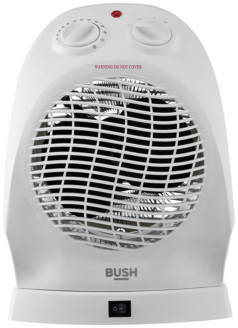 Bush 2.4kW upright oscillating fan heater - British product