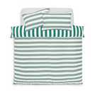 Habitat Stripe Green and White Bedding Set - King size
