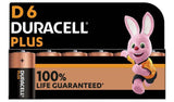 Duracell Plus Alkaline D Batteries Pack of 6