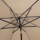 SunVilla Solar LED Round Market Umbrella Beige 10ft (British brand)