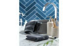 Habitat Egyptian Cotton 2 Piece Face Cloths Slate Grey 30x30cm