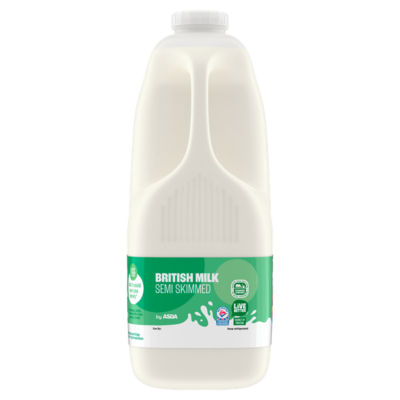 ASDA semi skimmed milk 4 Pints - British product