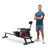 Circuit Fitness Water Rowing Machine Black/Red Home Fitness Equipment 35kg