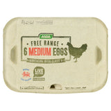 ASDA Free Range Medium Eggs 6 Pack British Eggs