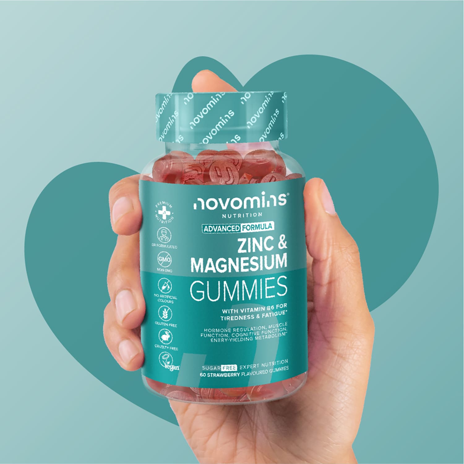 Novomins Zinc, Magnesium & Vitamin B6 60 Gummies - 998697