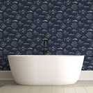 Contour Into The Deep Navy Wallpaper