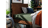 Habitat Cotton Rich 180 TC Plain Green Fitted Sheet - Single