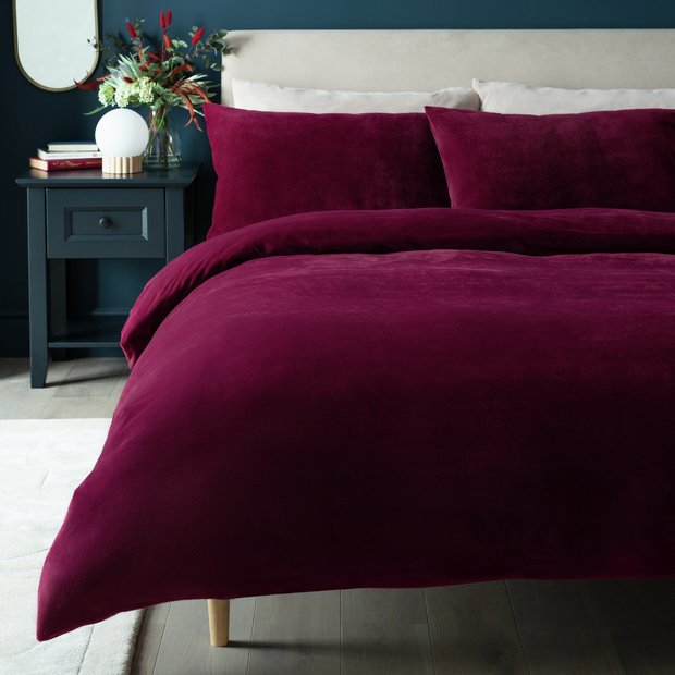 Habitat Slinky Fleece Berry Bedding Set King size, UK version