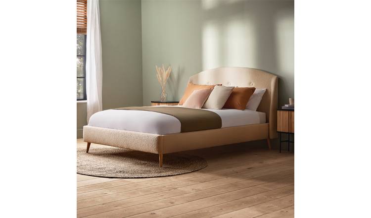 Silentnight Evana Superking Boucle Bed Frame in Ivory (British brand)