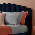 Silentnight Oriana blue velvet double bed frame (British brand)